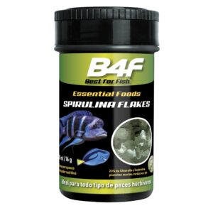 B4F Spirulina Flakes : Alimento em flocos com 23% de algas Spirulina e Chlorella