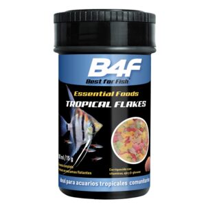B4F Tropical Flakes : Alimento completo em flocos para peixes tropicais de água doce com b-glucano. Ideal para aquários comunitários. 