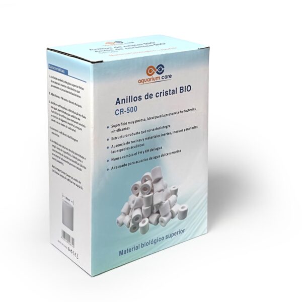 Bio AquariumCare Glass: anéis de cerâmica, excelente material de filtragem biológica para aquários de todos os tipos.