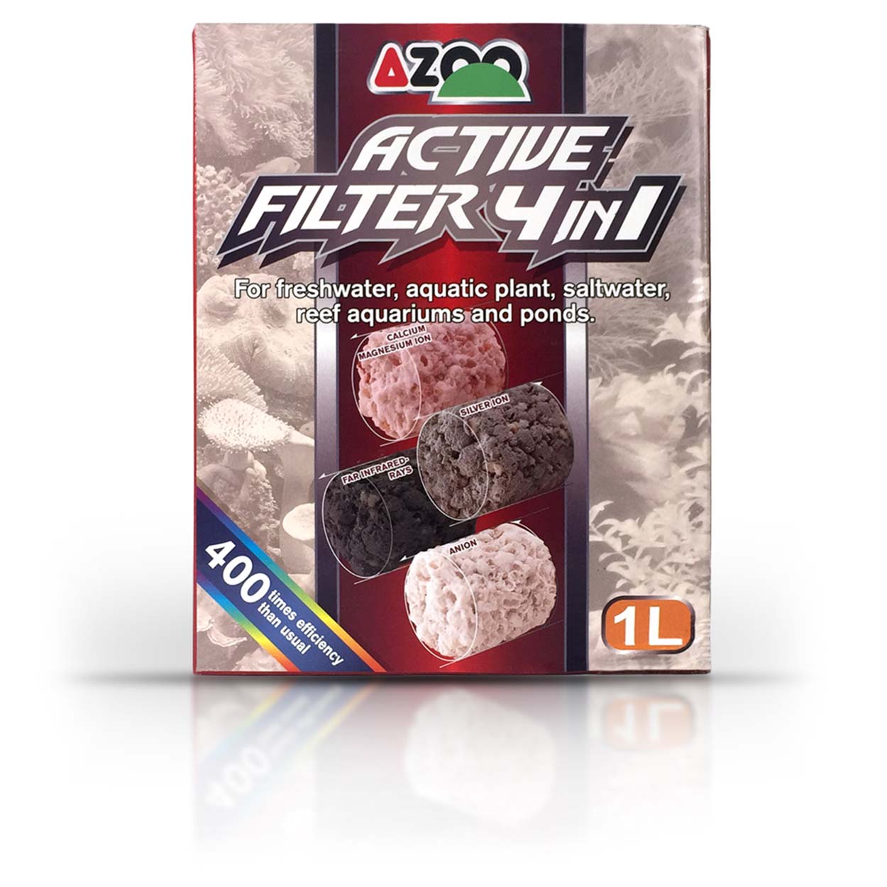 AZOO 4 in 1 Active Filter | Medio filtrante bioquímico de alto rendimiento para acuarios