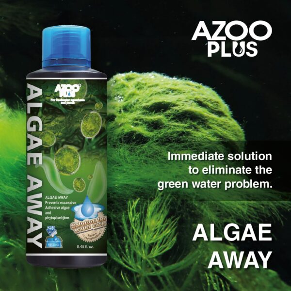 AZOO Plus Algae Away | condicionador anti-algas altamente eficaz para aquários de água doce