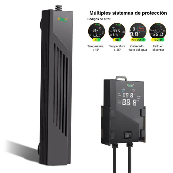 Aquecedor duplo Quartz XL para grandes aquários de água doce e salgada