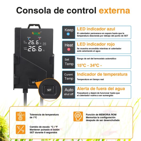 Aquecedor duplo Quartz XL para grandes aquários de água doce e salgada