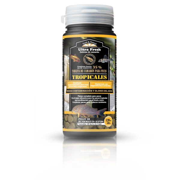 Tableta Premium Corydoras | Ultra Fresh Tropical Shrimp Pie Alimento Super Premium para peces carnívoros de fondo