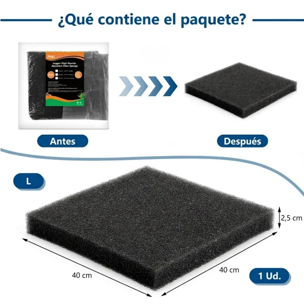 Esponja Filtrante Biológica Hygger | filtración profesional para acuarios
