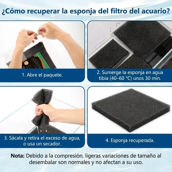 Esponja Filtrante Biológica Hygger | filtración profesional para acuarios