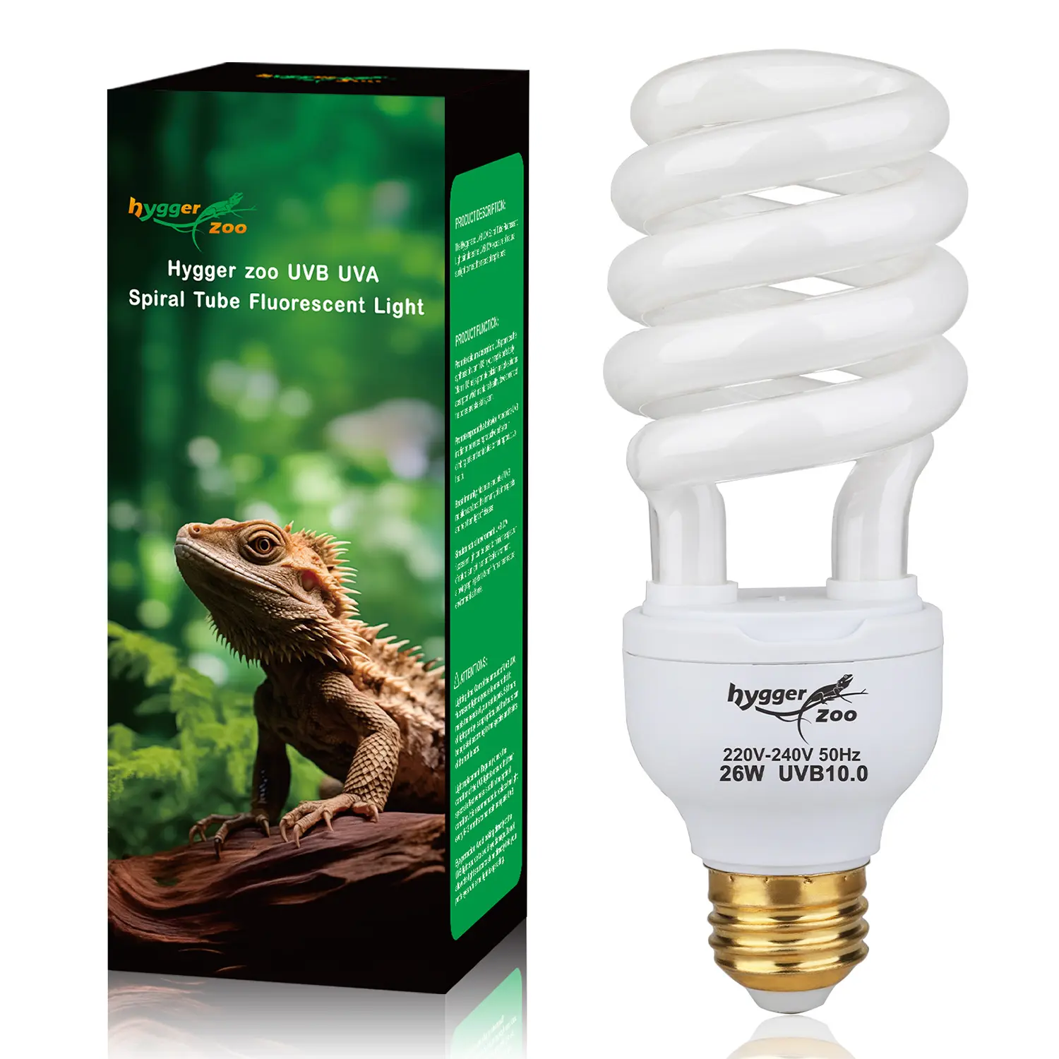Lámpara UVB para Reptiles Hygger | emisión UVA y UVB de alta calidad