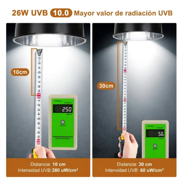 Lámpara UVB para Reptiles Hygger | emisión UVA y UVB de alta calidad
