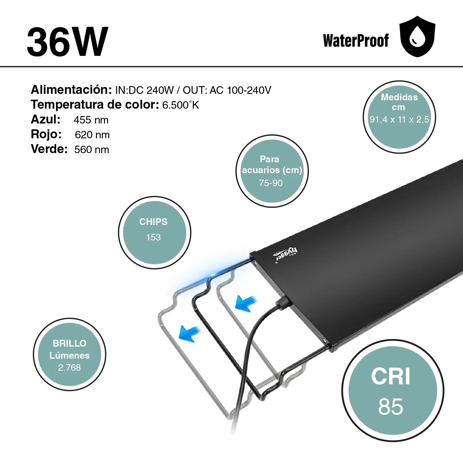 Pantalla LED Slim 85CRI |La mejor opción para tu acuario plantado